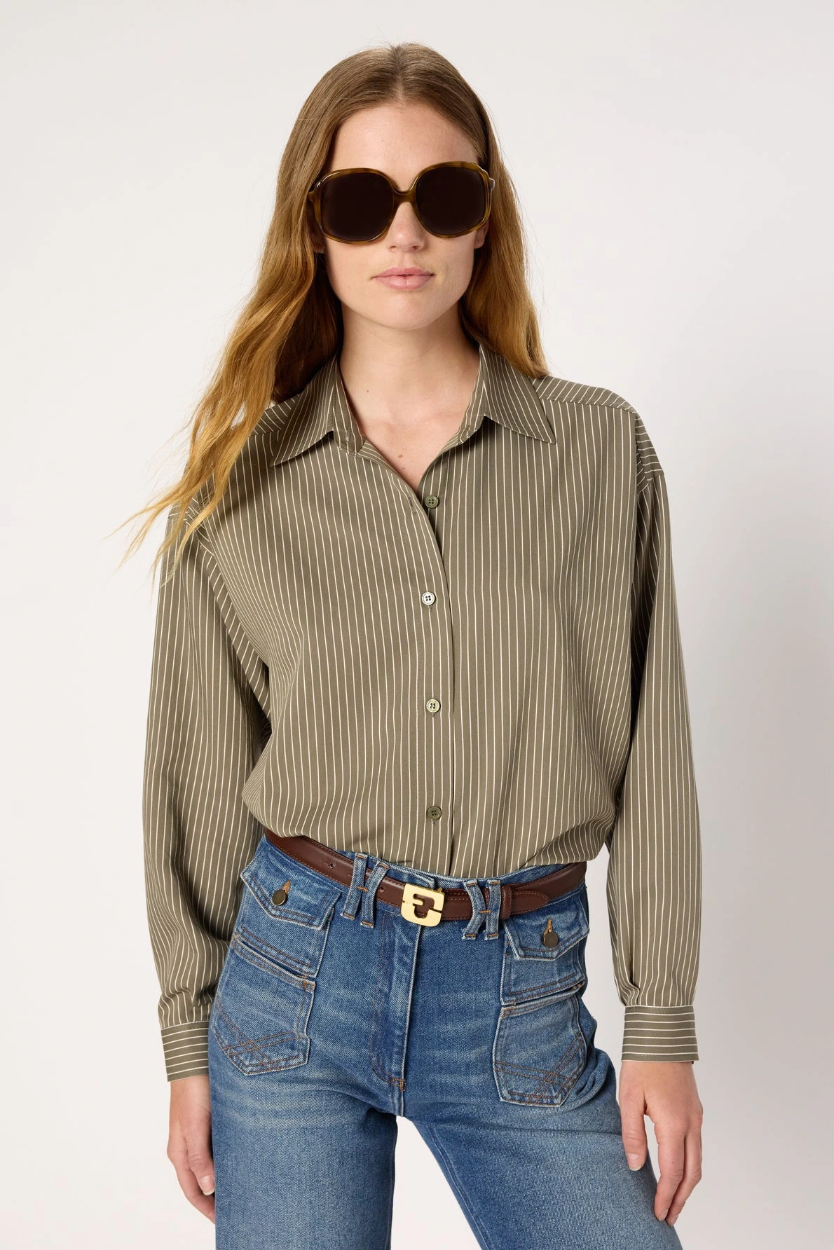 Chemise-rayee-AZELIE-gerard-darel-maroc-portee