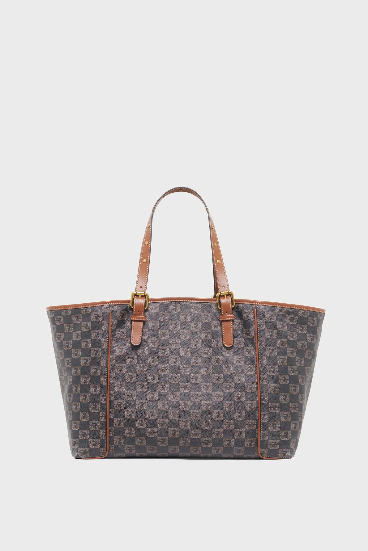 Cabas-en-toile-enduite-monogrammee-et-cuir-SIMPLE-BAG-gerard-darel-maroc-face