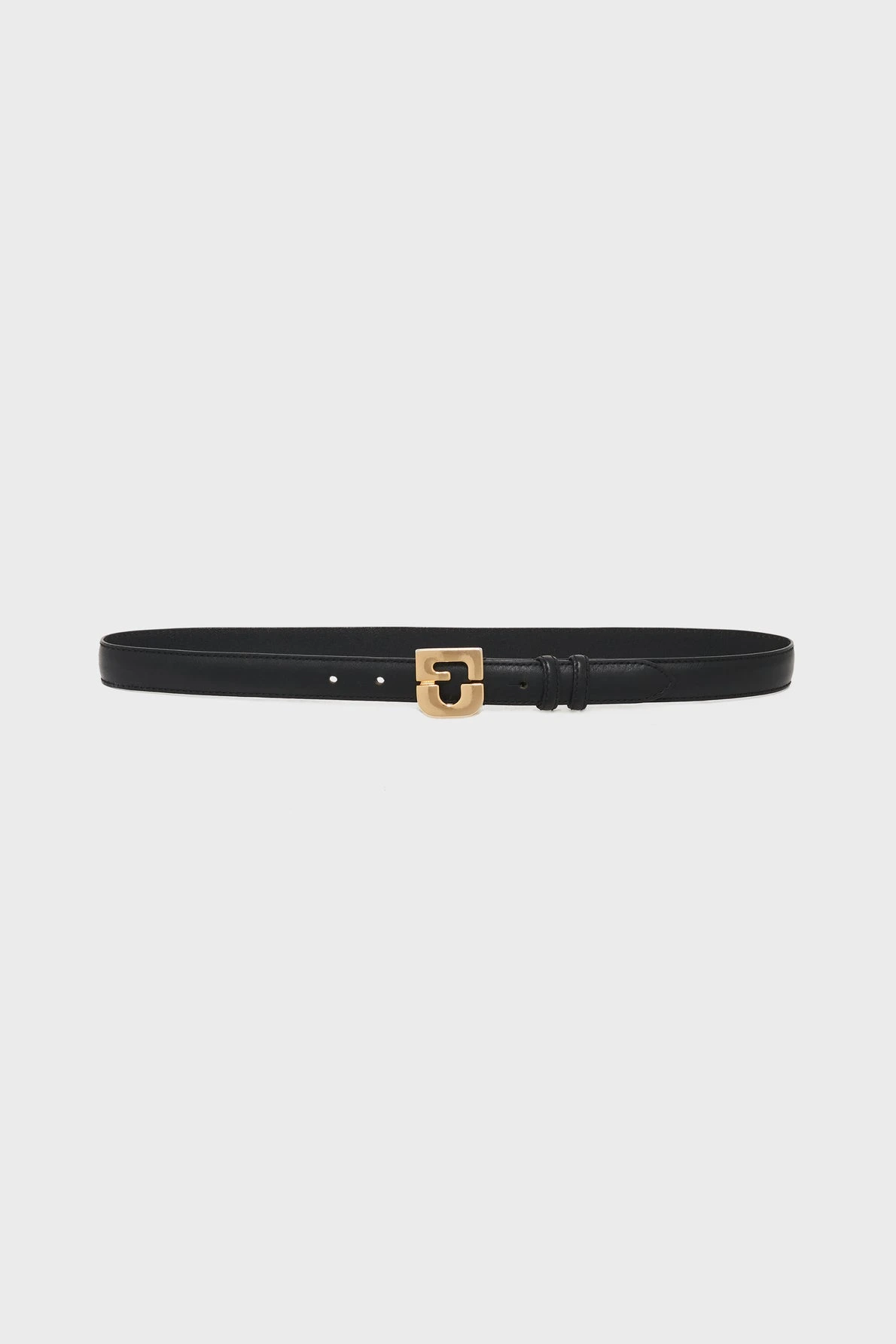 Ceinture-signature-en-cuir-LE-LAUREN-gerard-darel-maroc-noir-face.webp