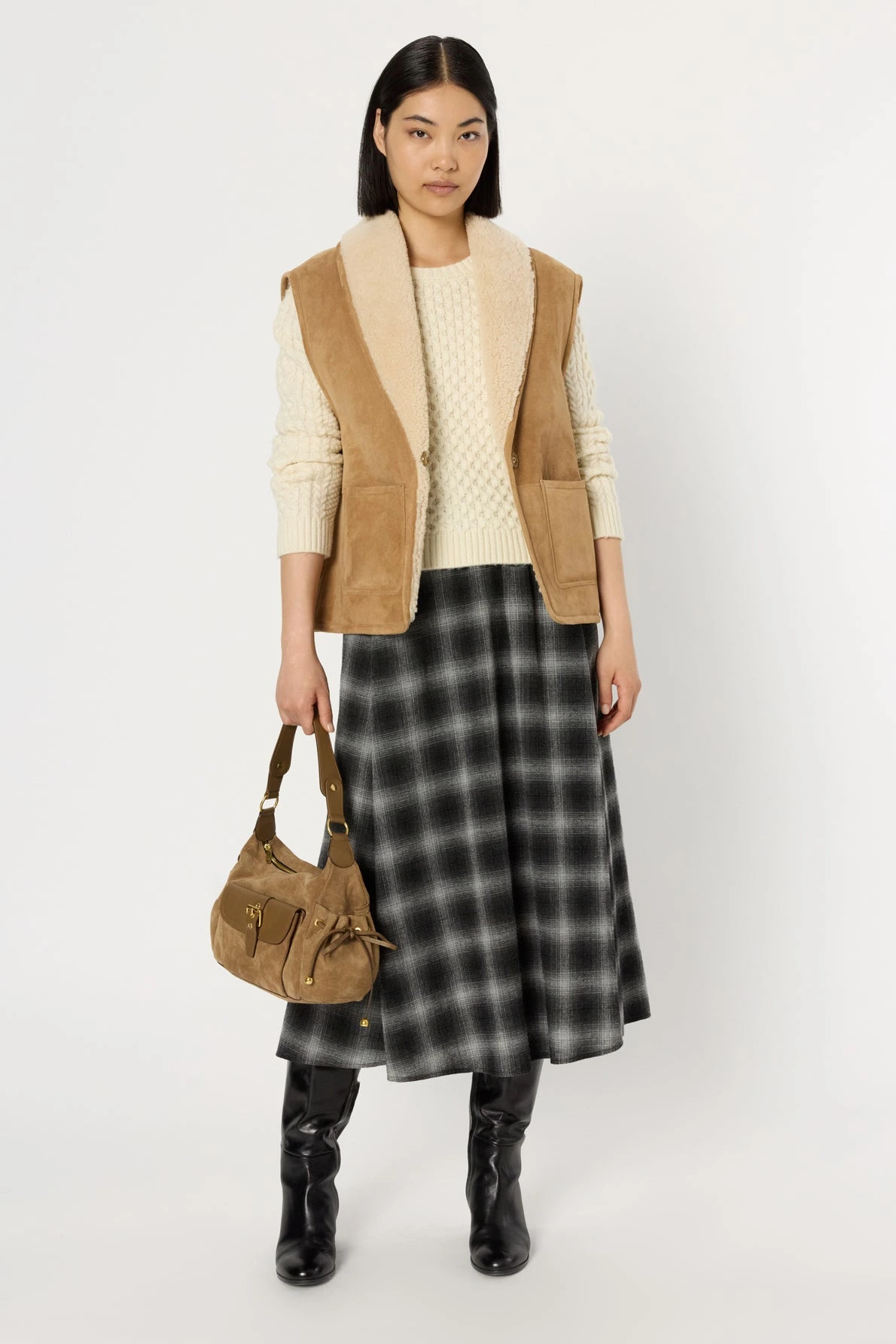 Jupe-midi-a-carreaux-BASMA-gerard-darel-maroc-total-look.webp